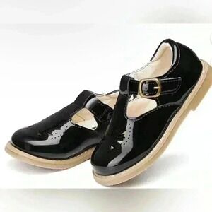MG Baby Black Patent Leather Mary Jane Buckle‎ Shoes Toddler Kids Size 6.5